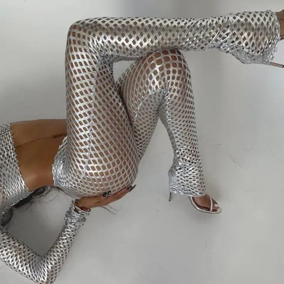 Sexy Hollow Out Pant Set - Picture 2 of 5